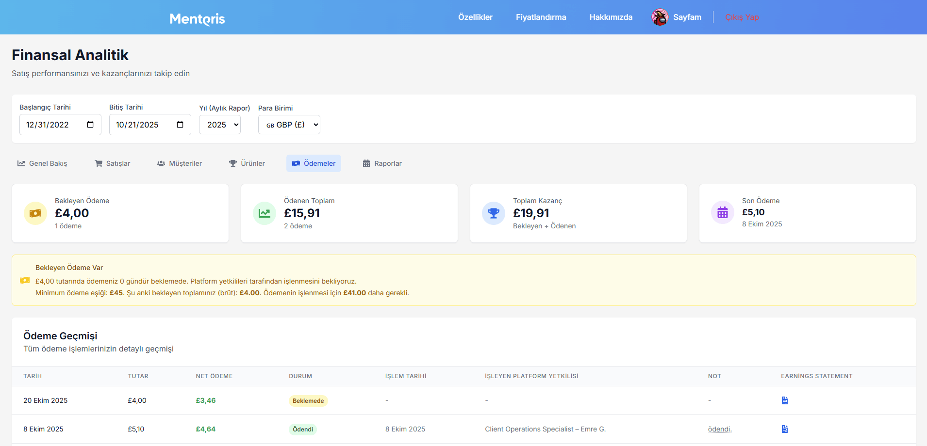 Finansal Analiz Dashboard