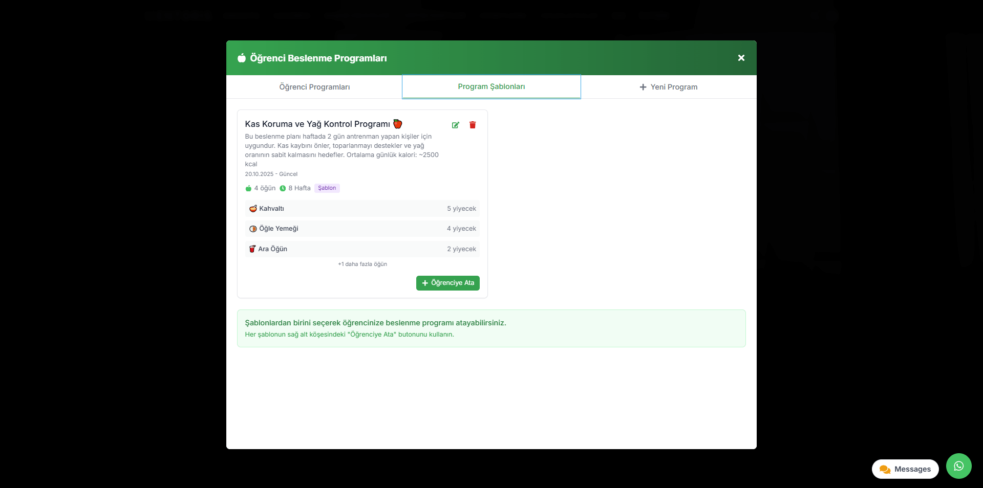 Beslenme Programları Listesi